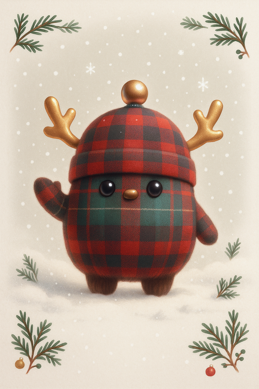Waving Christmas Friend Print