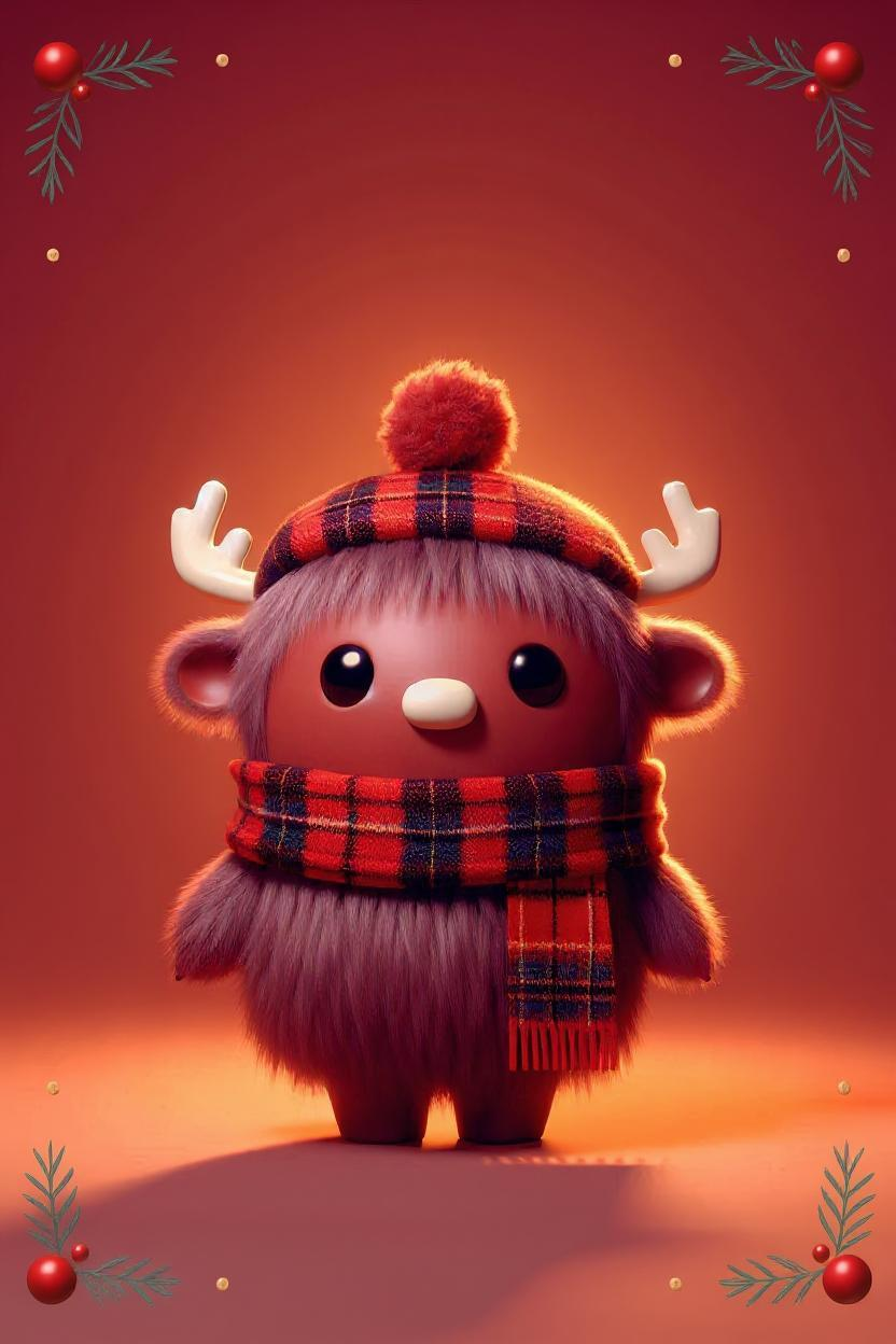 Christmas Highland Cow