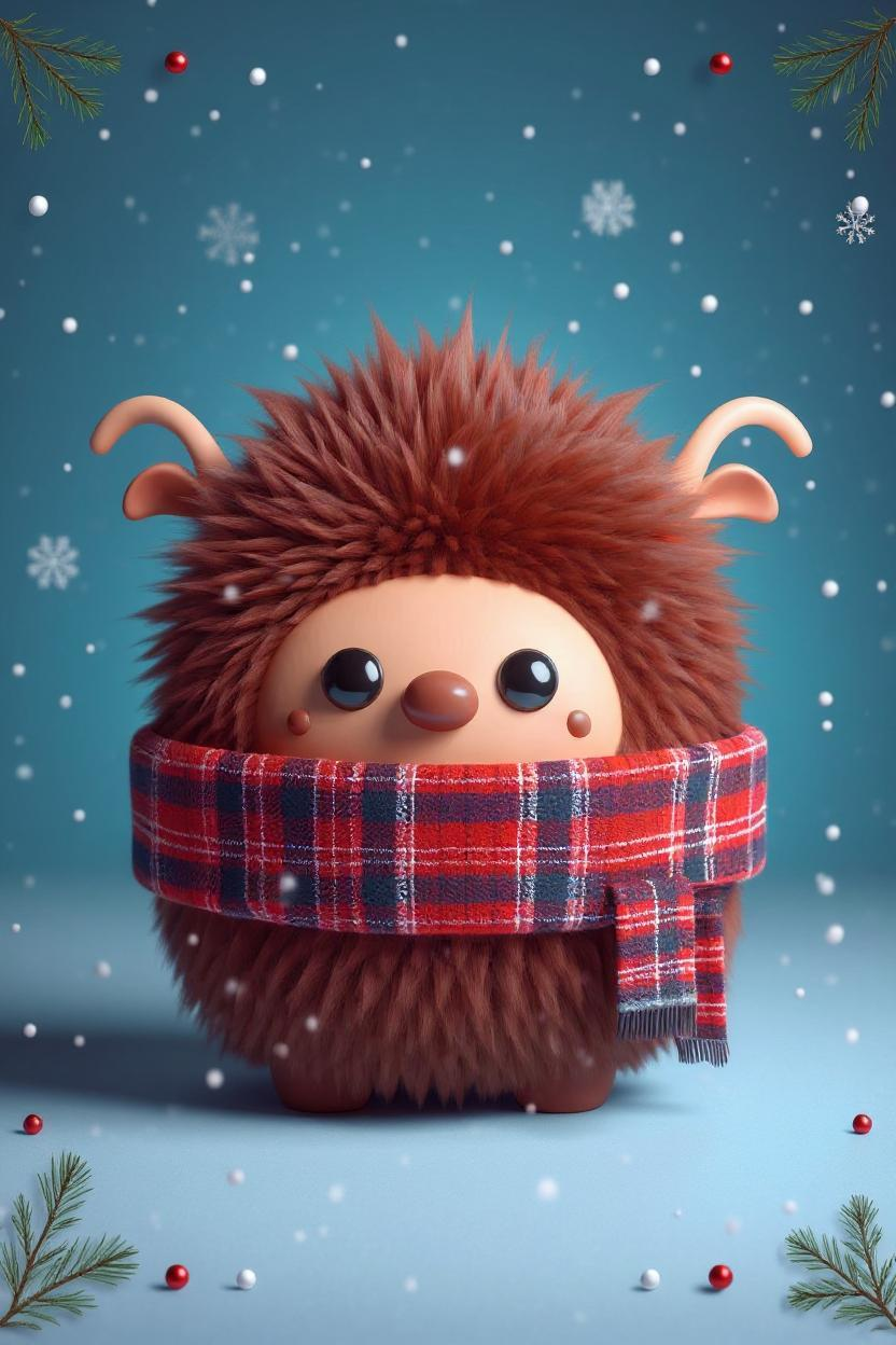 Spiky Christmas Pal Print